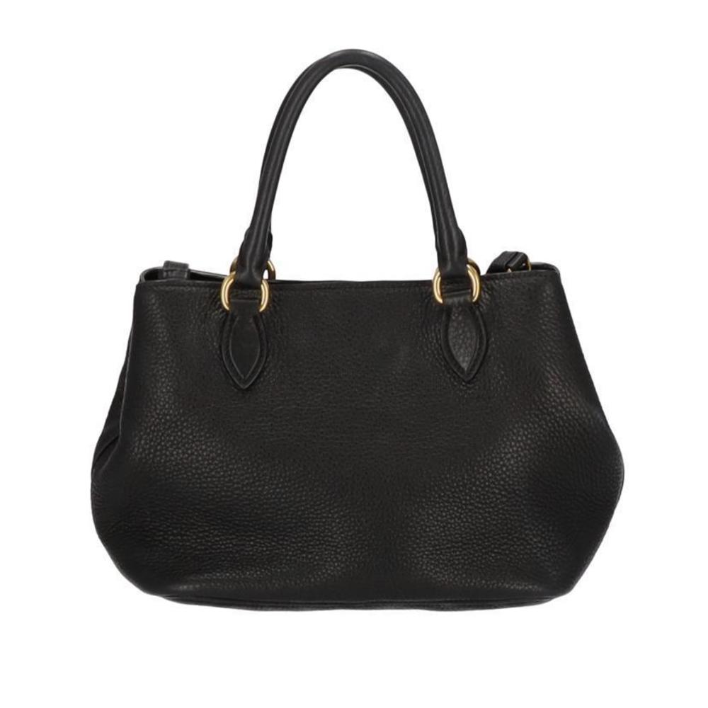 Prada Black Bag Vitello 2WAY Leather Phenix Gold